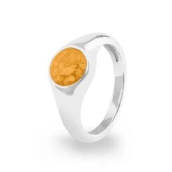Unisex Pride Memorial Ashes Ring -Inscripture ew r 347 sswg orange Ashes Ring Ashes Jewellery 1000x1000 1
