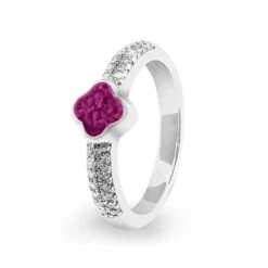 Clover Memorial Ashes Ring -Inscripture ew r 350 sswg violet Ashes Ring Ashes Jewellery 1000x1000 1