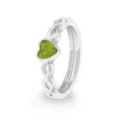 Beau Memorial Ashes Ring -Inscripture ew r 353 sswg green Ashes Ring Ashes Jewellery 1000x1000 1