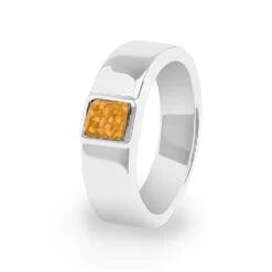 Unisex Strength Memorial Ashes Ring -Inscripture ew r 354 sswg orange Unisex Strength Ashes Ring Ashes Jewellery 1000x1000 1