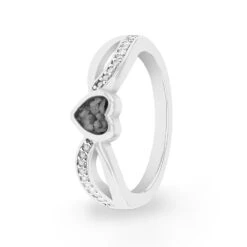 True Love Memorial Ashes Ring -Inscripture ew r 355 sswg black Ashes Ring Ashes Jewellery 1000x1000 1