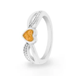 True Love Memorial Ashes Ring -Inscripture ew r 355 sswg orange Ashes Ring Ashes Jewellery 1000x1000 1