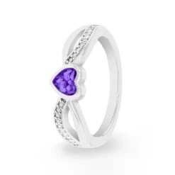 True Love Memorial Ashes Ring -Inscripture ew r 355 sswg purple Ashes Ring Ashes Jewellery 1000x1000 1