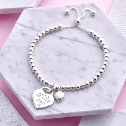 Sterling Silver Duo Handwriting Bracelet -Inscripture newduo 1000x1000 1